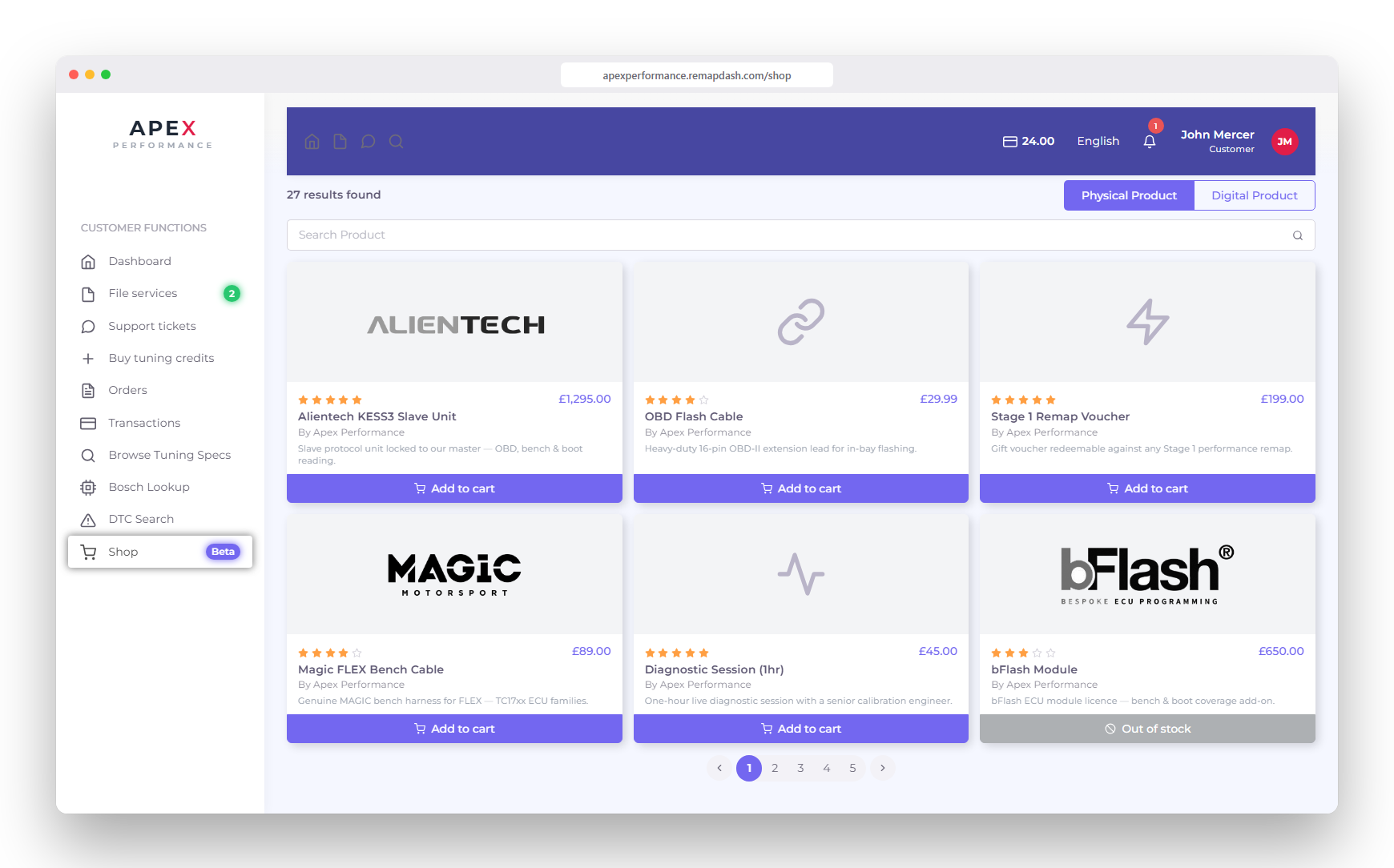 Integrierter E-Commerce-Shop